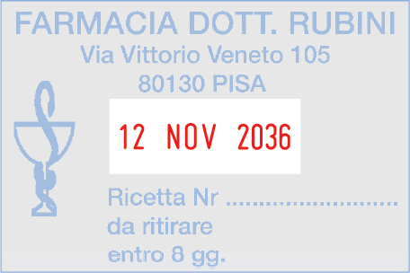Example imprint for Printer 55 Dater
