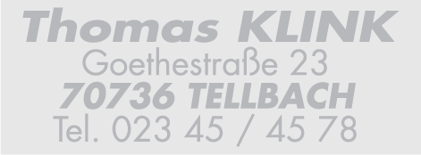 Example imprint for Printer C 20
